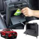 JDMCAR One-Touch Hidden Storage Box Compatible with 2024 2025 2026 Toyota Tacoma Center Console Organizer Armrest Secret Compartment