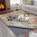 8x10 ft Rug Pad, Waterproof & Non Slip Rug Pads Felt + Rubber Backing, Under Rug Carpet Non Slip Pad for Hardwood Floors, Keep Your Rugs Safe and in Place (8 x 10 Ft)