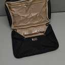 NISHEL Extra Large Double Layer Travel Makeup Bag Women, Cosmetic Organizer Case, Essentials Accessories with Shoulder Strap for Bottles, Brushes, Conditioner, Skin Care Products, Black