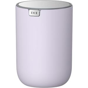 EKO Fandy 0.4 Gal/1.5L Mini Tabletop Trash Bin with Swing-Lid, Desktop Trash Can for Bathroom Countertop, Vanity, Coffee or Office, Small Garbage Bin (Lavender)