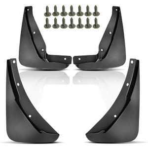 YHTAUTO Set of 4 Mud Flaps Splash Guards Accessories Replacement for Dodge Challenger 2015-2022 Coupe, Without Factory Fender Flares, Front and Rear LH RH, Black