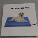 Pet Heating Pad with 6 Adjustable Temperature Settings, Heated Cat Mat with Built-In Smart Thermostat, Chew-Resistant Cord, Removable & Washable Plush Cover, Waterproof Material, 17.7 x 17.7 In