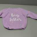 Baby Girl Boy Knit Sweater Blouse Pullover Sweatshirt Warm Crewneck Long Sleeve Tops for Infant Toddler (2-3T, Big Sister Purple Sweater)