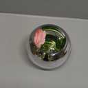 TidyFriend Convex Mirror Vase Silver Cubicle Decorations - 6 Inch Multipurpose Desk Mirror to See Behind You - Aesthetic Office Cubicle Accessories, Office Decor Organizer