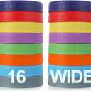 AOZITA [16 Pack] WIDE Mouth Mason Jar Lids for Ball, Kerr and More - Colored Plastic Storage Caps for Wide Mouth Mason/Canning Jars - Leak-Proof, Dishwasher Safe & Food Grade