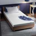 HOMRELEXA Cooling Mattress Topper Twin Size 2 Inch, Cooling Gel & Bamboo Charcoal Memory Foam Mattress Topper for Back Pain Relief, Firm Dual-Layer Foam Bed Pad with Removable Cover College Dorm