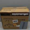 White 6-Square Lattice PU Swivel Stool with Wheel for Work SPA Shop Massage Height-Adjustable and Cost-Effective Rolling Stool Chair