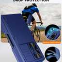 Vizvera for Samsung Galaxy Z Fold 6 Case RFID Wallet with Cards Holder [S Pen Holder] [Camera Cover] Shockproof Silicone Protective Phone Case for Z Fold 6 2024-Blue