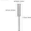 16-Pack 7/32 Inch Titanium Plated Diamond Chainsaw Sharpener, High Hardness Grinding Stone Chainsaw Sharpening Kit for Electric Chainsaw Sharpener/Stone Carvings [3mm Silver]