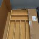 Bamboo Silverware Organizer, Kitchen Drawer Organizer, Utensil Holder, Cutlery Tray & Spoon Flatware Storage with Grooved Drawer Dividers (12.5''W x 16.5''D) (Natural)