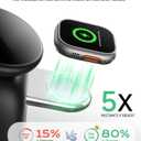 2026 Magnetic Wireless Charging Station, 15W Ultra-Fast Charger Stand for iPhone 17 16 15 14 13 12 Pro Max, 5W for Apple Watch&Airpods, 2-in-1 Foldable Charger for Home/Office/Travel(with 30W Adapter)