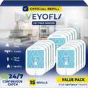 VEYOFLY Fly Trap Indoor Refill, Fruit Fly Traps for Indoors, Gnat Traps for House Indoor, Fly Catcher, Fly Trap, Plug in Catch for Fruit Flies, Moths, Gnats, Mosquito Trap (Pack of 15 Refills) (White)