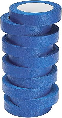 Lichamp 10-Piece Blue Painters Tape 1 inch, Blue Masking Tape Bulk Multi Pack, 1 inch x 55 Yards x 10 Rolls (550 Total Yards)