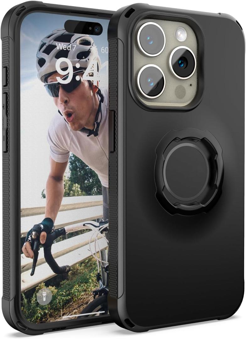 Lock Protective Case for iPhone (iPhone 16 Pro) Black