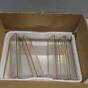 EHWINE 4 Pack Acrylic Sign Holder 8.5 x 11, Double Sided Gold Picture Frame Stand up Table Top Sign Holders, Clear Display Stand Menu Flyer Holder for Wedding Party (Provide Non-slip Mats)