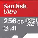 SanDisk 256GB Ultra microSDXC UHS-I Memory Card with Adapter - Up to 150MB/s, C10, U1, Full HD, A1, MicroSD Card - SDSQUAC-256G-GN6MA