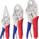 Workpro 3-piece Jaw Locking Pliers (10 Inch Curved Jaw, 7 Inch Curved Jaw, 6-1/2 Inch Straight Jaw)