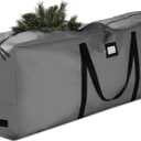 ZOBER 600D Oxford Fabric Large Christmas Tree Storage Bag - Fits 9 Ft Artificial Trees - Tear Proof Waterproof Christmas Tree Bag For Storage Box For Xmas - Strong, Durable Handles - Card Slot - Gray