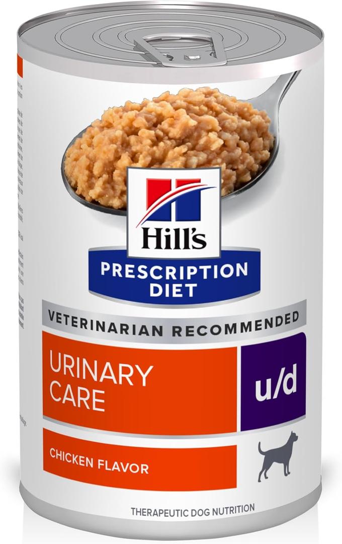 Hill's Prescription Diet u/d Urinary Care Wet Dog Food, Chicken, 13 oz. Cans, 12-Pack, Best By: 11/2027