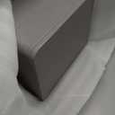 VICITON Fluted Narrow Night Stand,Thin Nightstand with Leather Surface, Small End Table with Storage, Living Room/Bed Side Table for Small Spaces (Light Gray, Normal)