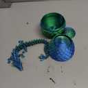 12" 3D Printed Dragon with Egg, 3D Printed Dragon Eggs with Dragon Inside, Office Desk Decor & Collectible, Fidget Stress Relief, Fidget Toy, Easter Eggs & Basket Stuffers (Laser Green)