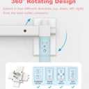 Electrical Outlet Extender Stick with 2 AC Outlets, USB-A & USB-C Ports, 18"-36" Extendable & 360 Rotating Design, Wall Outlet Extender for Hard-to-Reach Areas Behind Couches, Nightstands & Desks