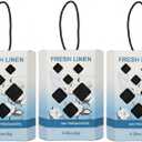 Fresh Linen Scented Sachets, 3 Pack Hanging Closet Deodorizer for Drawers, Wardrobes, Bags, Suitcases and Small Spaces