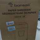 Bonsaii 120 Sheets Autofeed Micro-Cut P-4 Security Level Paper Shredder
30-Min Run Time, Jam-Proof, 62dB Ultra-quiet, Shreds Staples/Credit Cards, 6 Gal Bin with Casters, for Home Office C233-B