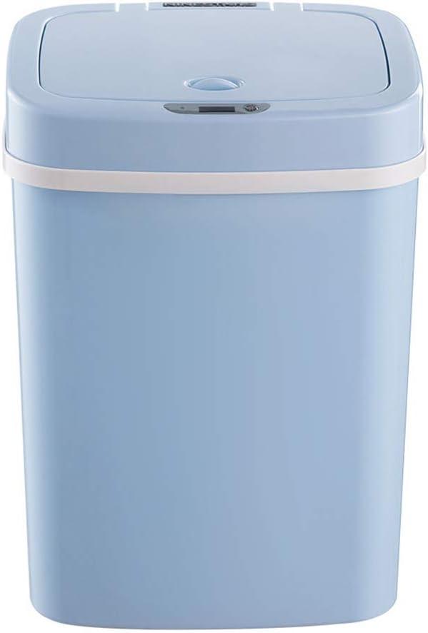 16 Liter Trash Can Automatic Touchless Sensor Waste Bin Baby Deodorant Diaper Garbage Container Plastic Recycle Bins,Blue
