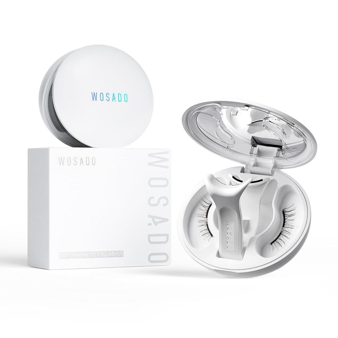 WOSADO Magnetic Eyelashes with Applicator Kit, [V26 Savannah Breez] Reusable Magnetic Lashes without Eyeliner, Glue-free False Lashes, Waterproof, Lightweight, Suit for Natural Makeup