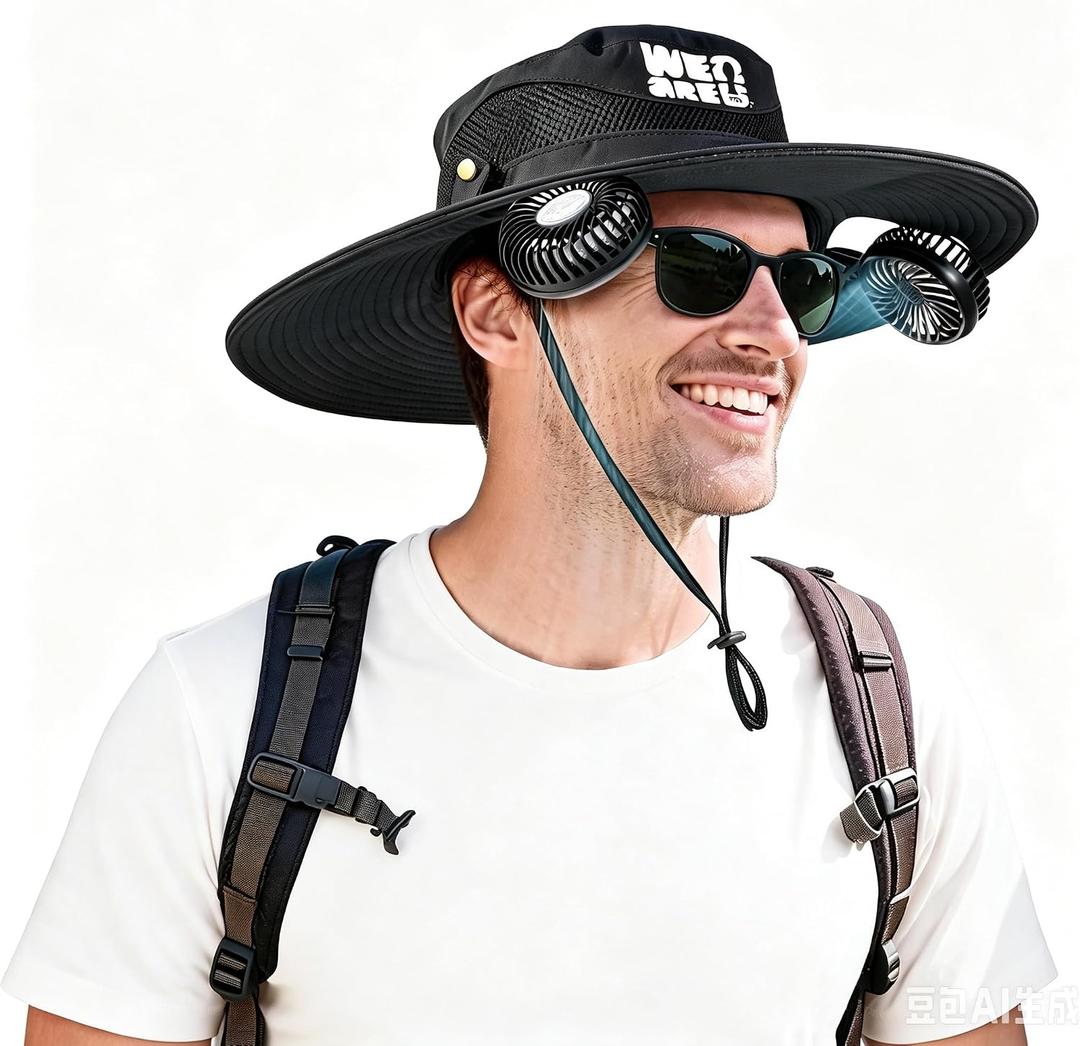 2026 FIFA World Cup Bucket Hat Fan, Wide Brim Sun Hat with Cooling Fan | Soccer Fan Hat for Men & Women, Gifts for Him, Dad & Husband, Fishing, Camping, Hiking, Travel, Beach, Gardening&Soccer Games