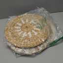 MJOGGOTT 9 Pcs Boho Wall Basket Decor Hanging Woven Wall Basket Art Decor Rattan Wicker Seagrass Home Round Tassels White Macrame Tapestry Baskets Decoration for Kitchen Home Farmhouse Decoration (Light color)