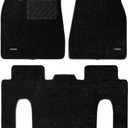 WENNEBIRD Superior Carpet Floor Mats for 2015-2020 Tesla Model X 6 Seats (Not for 5 Seats & 7 Seats & Chrome Rails), 0.6-Inch Ultra-Thick, Noise-Reducing, All-Weather Waterproof Anti-Slip 3-Pc Set