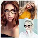 3 Pack Oprah Style Cat Eye Reading Glasses Women, Oversized Anti Blue Light Cateye Readers with Spring Hinges