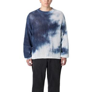 Mnml Men's Men's Tie Dye Open Knit Sweater (XX-Large, White)