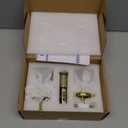 Crystal Glass Door Knobs Interior, Passage Round Gold Door Knobs for Hall and Closet, Polished Brass