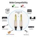 2-Pack 1/4 Inch TS Instrument Cable 25 Feet /8M Electric Guitar Cables Quarter Inch Mono Jack Cord for Electric Guitar, Mandolin, Bass AMP, Keyboard, Mixer, Equalizer
