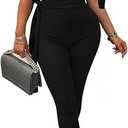 Women's Sexy One Off Shoulder Jumpsuits Sleeveless Bodycon Rompers One Piece Outfits S