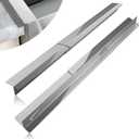 Eveanro 2PCS Kitchen Stove Counter Gap Covers, Stainless Steel Gap Cover, Cooktop Trim Kit, Stove Gap Guards, Oven Gap Filler, Heat Resistant & Effectively Protect Stove Gap Filler 16.5-33inch Silver