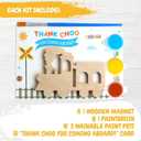 12 Pack Pre-Packaged Train Party Favors, Wooden Train Painting Kits, Choo Choo 2nd Birthday Decorations, Toddler Party Favors & Goodie Bag Stuffers for Kids 3-5