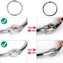 Binder Rings,KASEMI 100pcs Book Rings Assorted Sizes (1,1.5,2 inch) for School,Classroom,Office