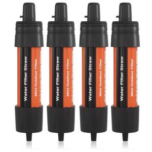 4 Pack Water Filter Straw - Portable, Compact, Multipurpose Water Purification Device for Emergency Kits, Outdoor Activities, Camping, Travel