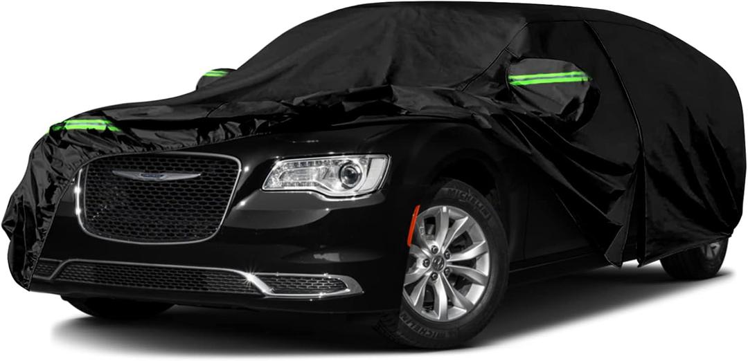 Waterproof Car Cover Compatible with Chrysler 300 300C 2011-2025, 210T All Weather Car Covers with Inner Cotton for Dust Snow Rain Protection