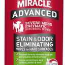 Natures Miracle Advanced Stain And Odor Eliminating Wipes for Hard Surfaces, 30 Count, Enzymatic Formula Eliminates Tough Pet Messes