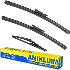 ANIKLUIM 28"+ 26" Wiper Blades with 12" Rear Wiper Blade Set Replacement for 2013-2018 C-Max Windshield Wipers Original Factory Quality (Pack of 3)