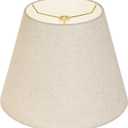 Small Lamp Shade, ALUCSET Barrel Fabric Lampshade for Table Lamp and Floor Light, 6x10x7.5 inch, Natural Linen Hand Crafted, Spider