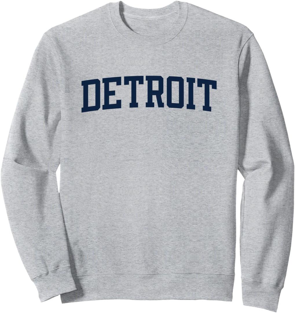 Detroit Michigan Collegiate Style Varsity Block Letter Sweatshirt Medium