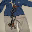 DISAUR Baby Boy Clothes Suits Toddler Dress Shirt With Bowtie Suspender Pants Outfit Sets Gentleman Wedding 1-6 Years (Blue, XS)