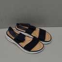 mysoft Women's Walking Sandals Comfortable Air Cushion Knit Elastic Ankle Strap Open Toe Platform Sandals Summer Shoes (Size: 7.5)
