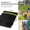 HOZELIN Outdoor Faucet Covers for Winter Freeze Protection 2Pack, 5.9" W x 8.25" H Heavy Duty Waterproof Insulated Spigot Covers for Outside Taps & Hose Bibs, Frost Proof, Easy Install (Black)